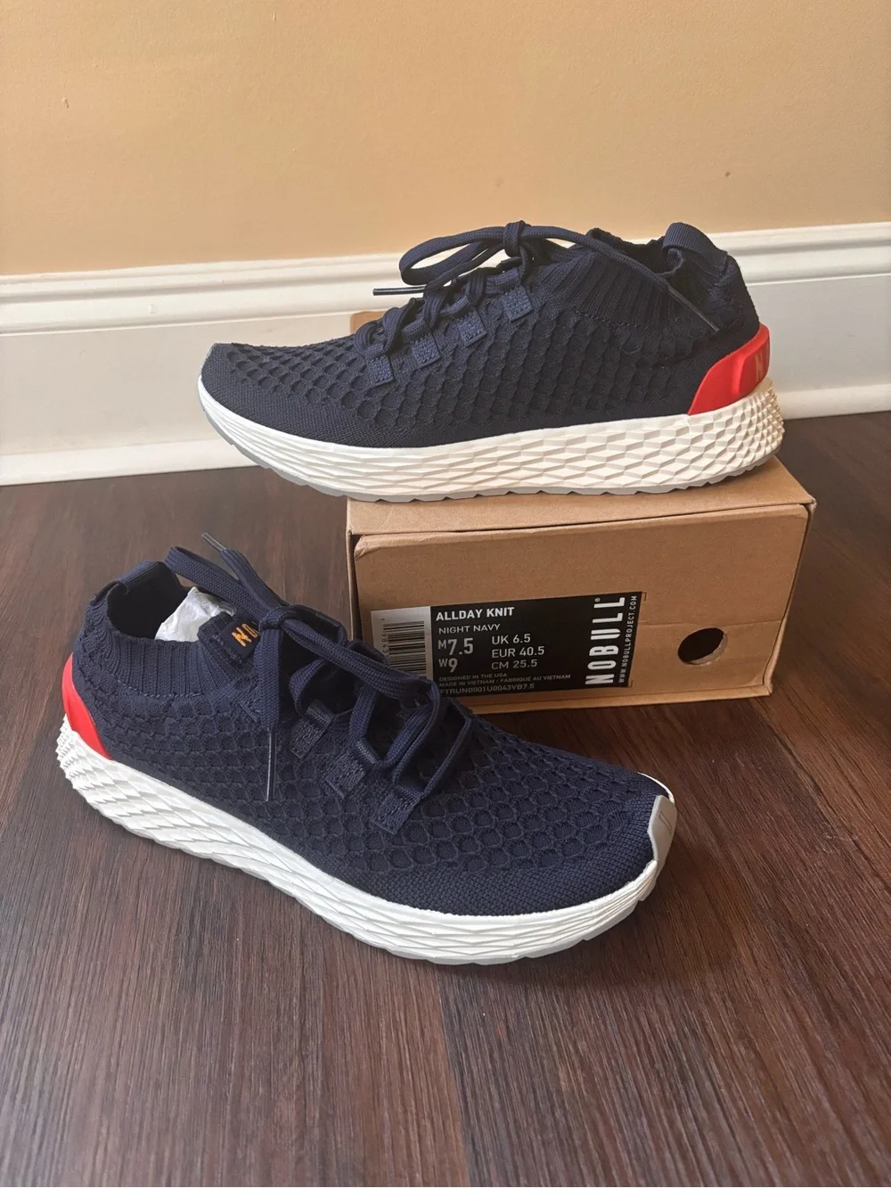 New NOBULL Allday Knit Sneakers in Night Navy Women’s size 9
